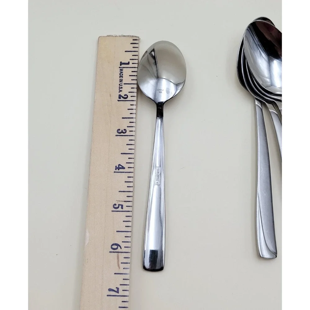 Set of 6 Oneida MADELINE Teaspoon Stainless Steel Flatware Spoon